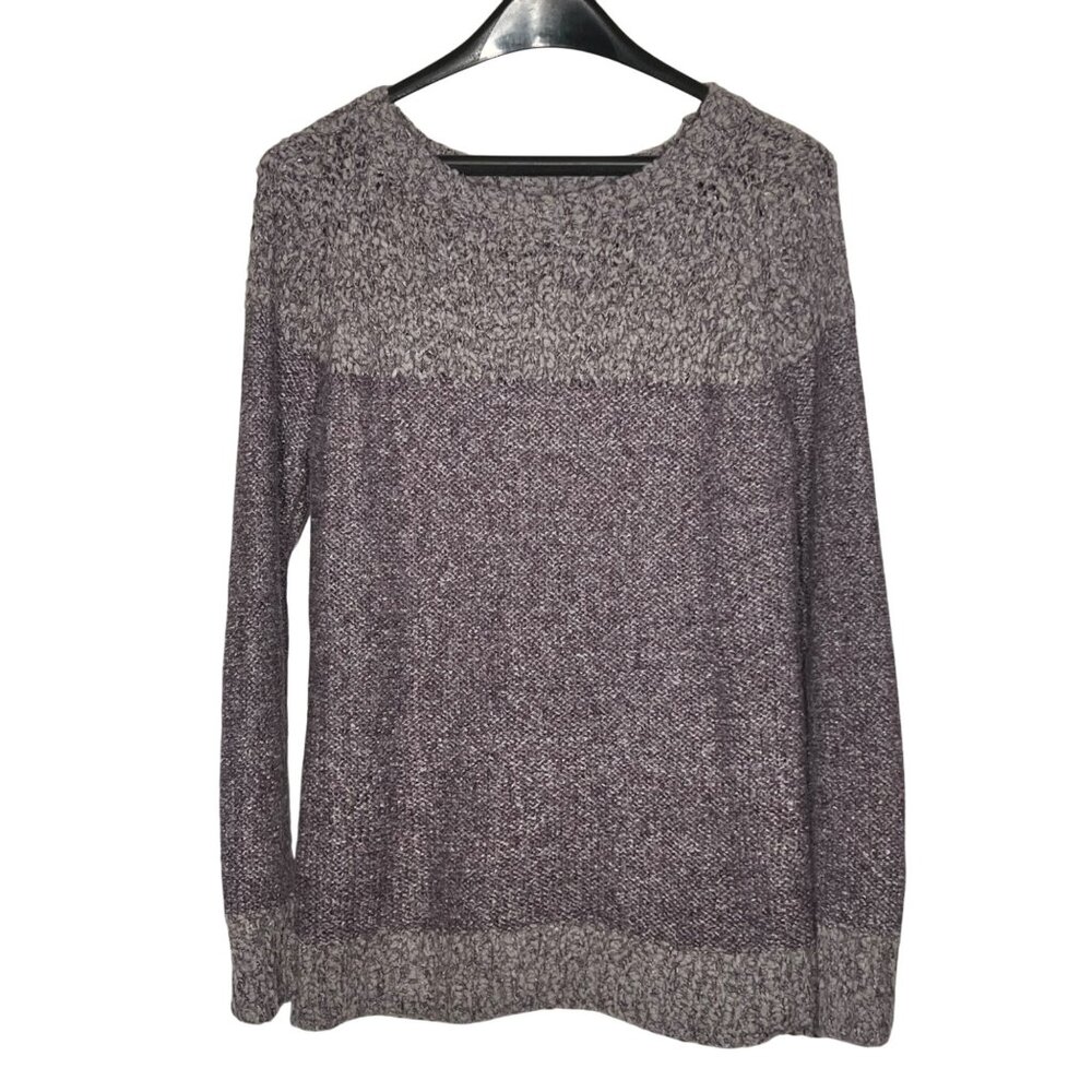 Fate Clarina Textured Knit Purple Sweater M Womens Cozy Lightweight Long Sleeve - Picture 3 of 15